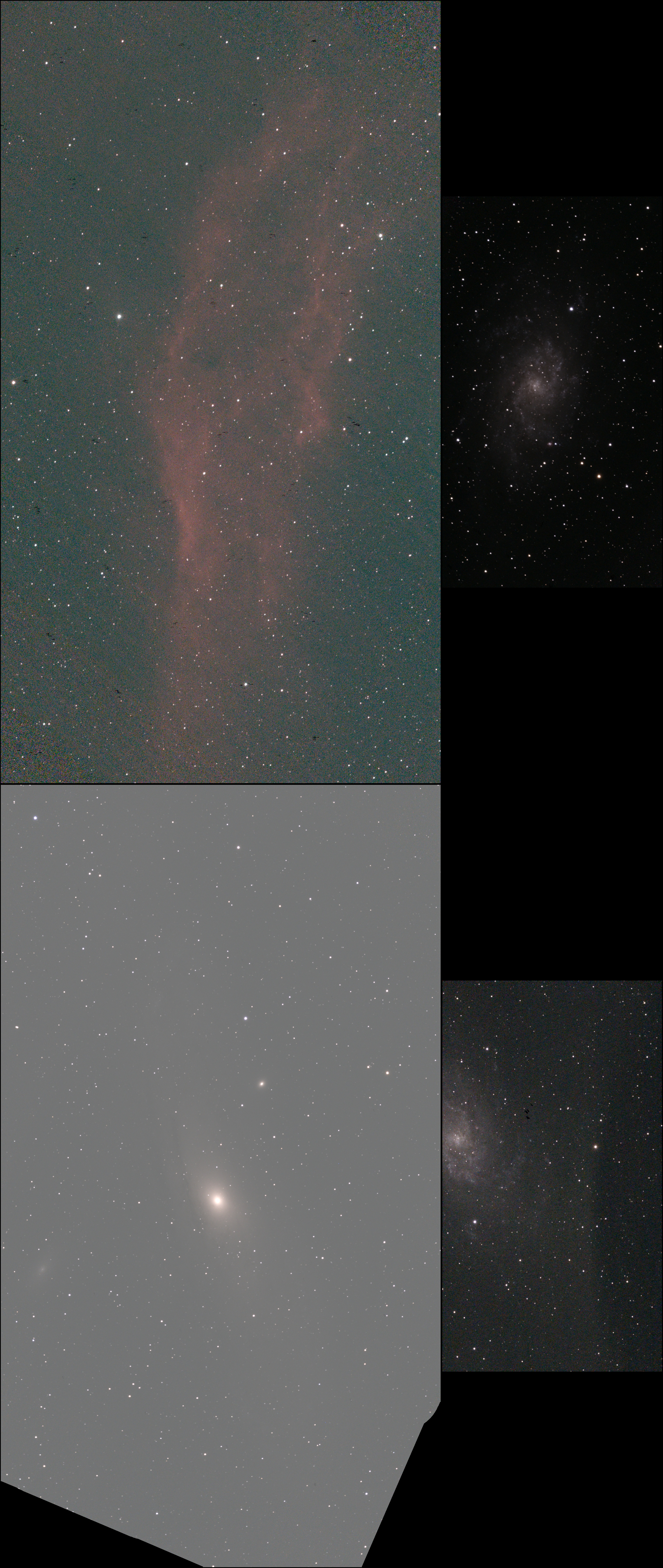 A night's worth of deep sky objects captured by Astronomus